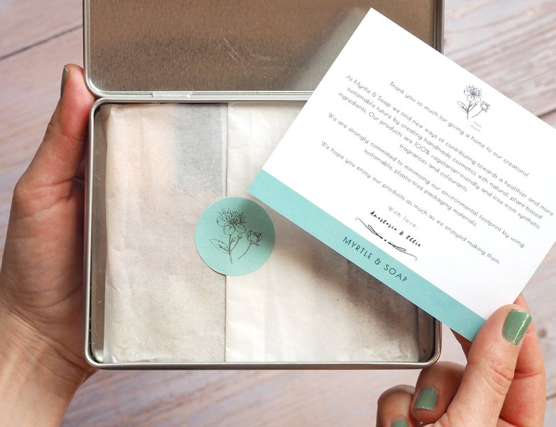 Myrtle MyBox SILVER Soap Assortment Gift Box mit 6 natürlichen Mini Seifen Bild 9