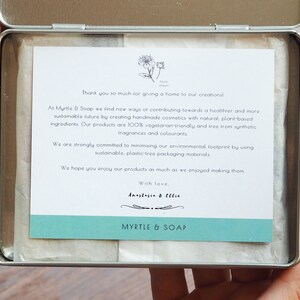 Myrtle MyBox SILVER Soap Assortment Gift Box mit 6 natürlichen Mini Seifen Bild 8