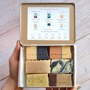 Myrtle MyBox SILVER Soap Assortment Gift Box mit 6 natürlichen Mini Seifen Bild 3