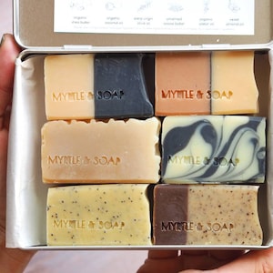 Myrtle MyBox SILVER Soap Assortment with 6 Natural Handmade Mini Soaps image 1