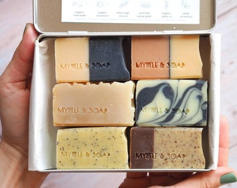 Myrtle MyBox SILVER Soap Assortment with 6 Natural Handmade Mini Soaps