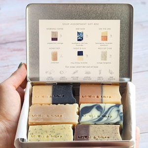 Myrtle MyBox SILVER Soap Assortment Gift Box mit 6 natürlichen Mini Seifen Bild 7