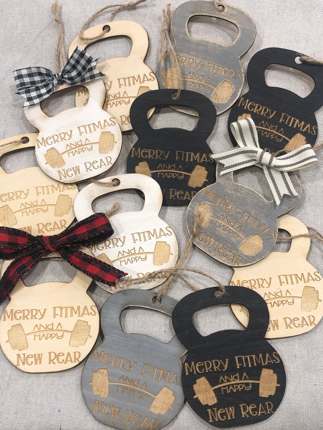 Kettlebell Wood Ornament / Customizable With Your Own Logo/ Laser ...