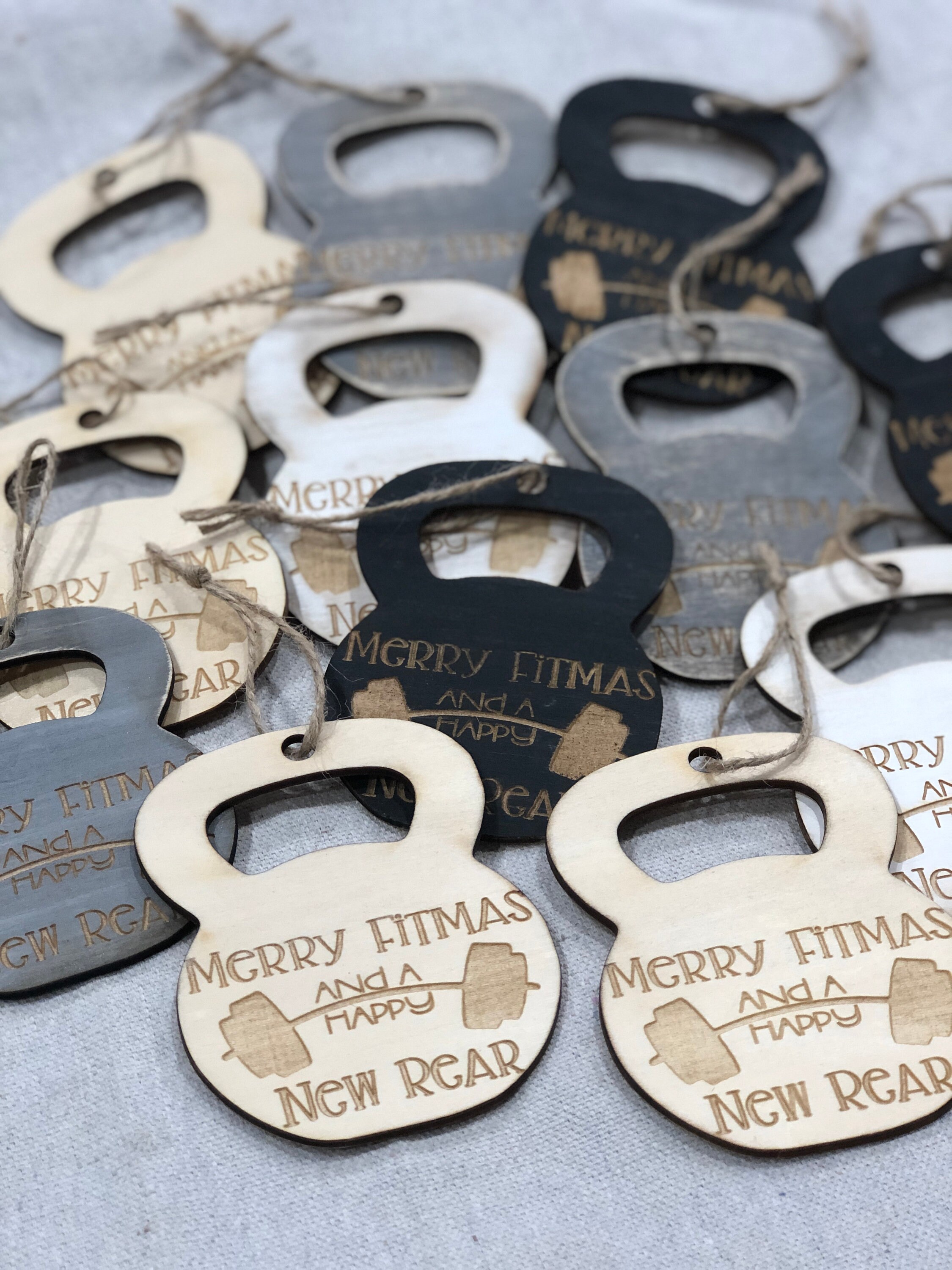 Kettlebell Wood Ornament / Customizable With Your Own Logo/ - Etsy
