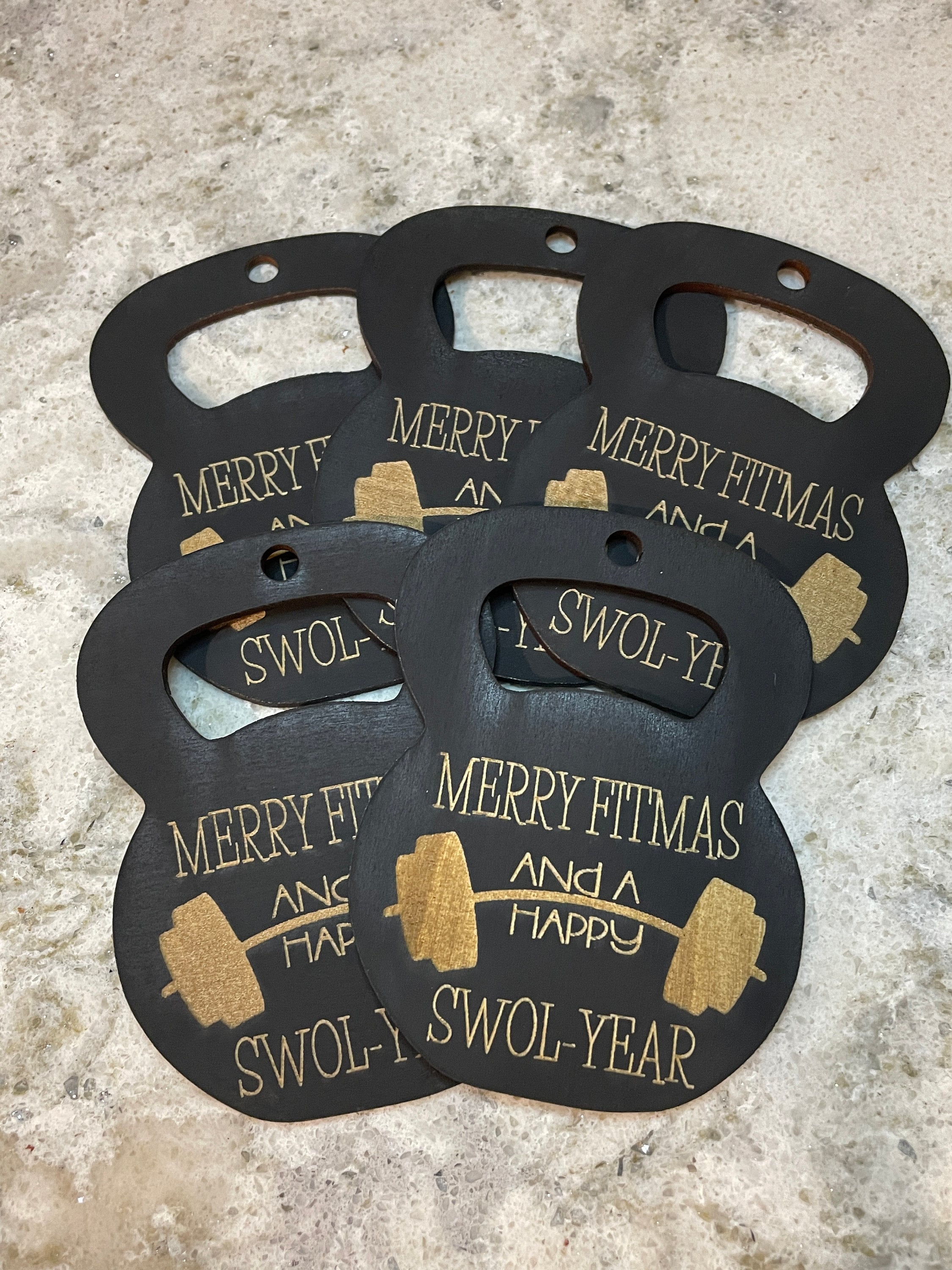 Kettlebell Wood Ornament / Customizable With Your Own Logo/ - Etsy