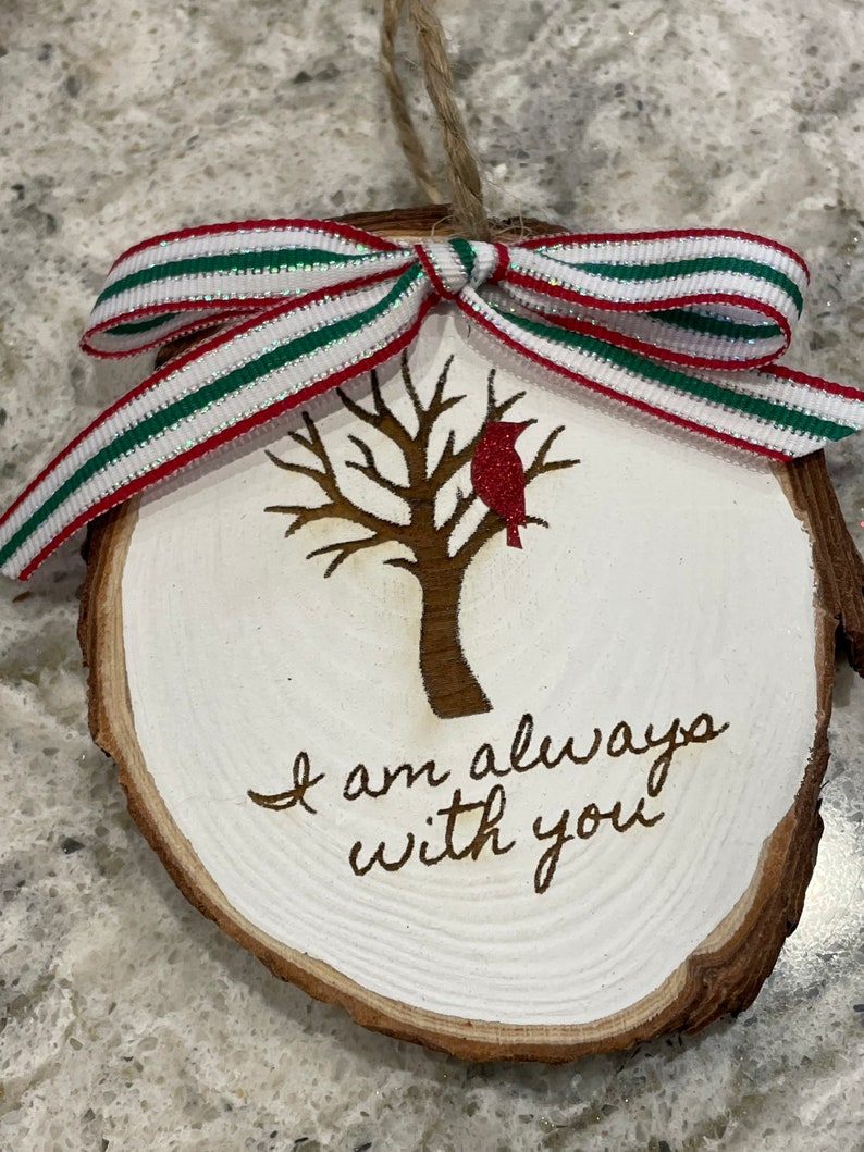 Cardinal in Loving Memory Wood Slice Ornament, Remembrance Keepsake - Etsy