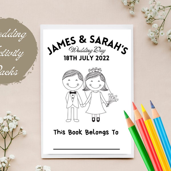 Personalised Kids Wedding Activity Book