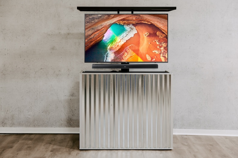 Outdoor Hidden TV Lift Industrial Galvanized Nexus TV Lift Etsy