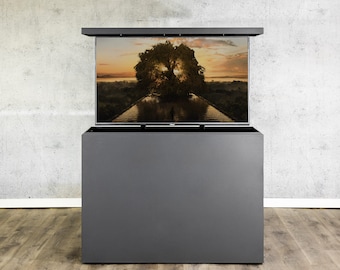 Outdoor Hidden TV Lift Cabinet | All Metal Clad | Nexus TV Lift | River Stone