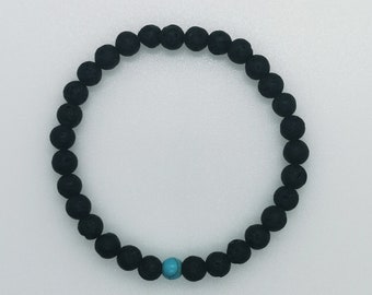 Lava-Turquoise Stone Bracelet / Lava-Türkis Stein Armband