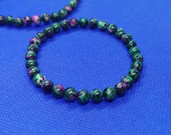 Zoisit Stone with Ruby Stone Bracelet / Zoisit Stein mit Rubin Stein Armband