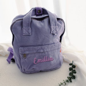 Personalized Baby Canvas Backpack | First Birthday Gift | Custom Backpack | Monogrammed Toddler Backpacks | Seersucker Preschool Book Bag