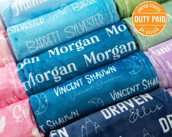 Personalized Baby Name Blanket, Baby shower gift, Baby Name Blanket, Kids Throw Blanket, Baby Gift, Baby Boy Blanket,baby blanket with name