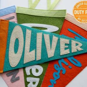 Personalisierte Name Wimpel für Kinderzimmer Zimmer Dekor | Baby-Dusche-Geschenk |  Baby Junge Mädchen Name Kinderzimmer Flagge | Baby Name Banner Blag Wandbehang