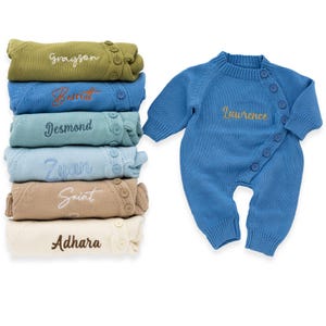 Embroidery Baby Romper Set |Personalized Coming Home Outfit | Newborn Infant Baby Boy Bodysuit | Baby Shower Gift | Embroidery Baby Jumpsuit