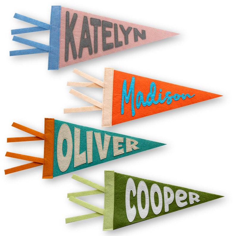 Personalized Name Pennant for Nursery Room Decor Baby Shower Gift Baby Boy Girl Name Nursery Flag Baby Name Banner Blag Wall Hanging image 10