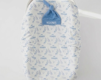 Baby Boy Coming Home Swaddle Set – Personalized Newborn Hospital Blanket