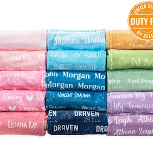 Couverture avec prénom personnalisé, cadeau baby shower, couverture avec prénom pour bébé, jeté de couverture pour enfants, cadeau de naissance, jeté de couverture, couverture pour bébé avec nom