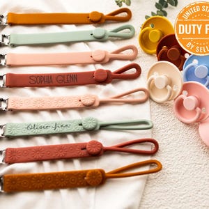 Personalized Silicone Pacifier Clip: Laser Engraved Dummy Chain