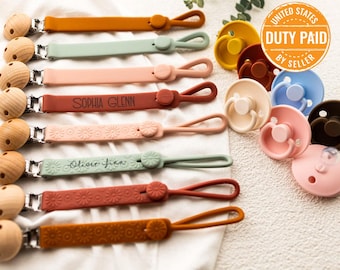 Personalized Silicone Pacifier Clip: Laser Engraved Dummy Chain