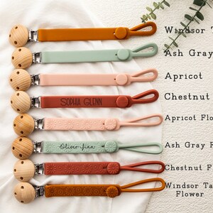 Personalized Silicone Pacifier Clip: Laser Engraved Dummy Chain image 2