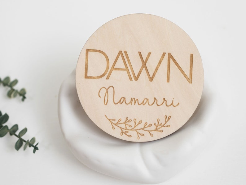 Laser Engraved Baby Name Announcement Sign: Newborn Photo Prop - Etsy