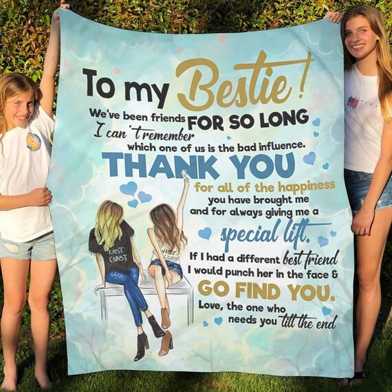 Personalized To My Best Friend Blanket Quilt Blanket Custom Etsy