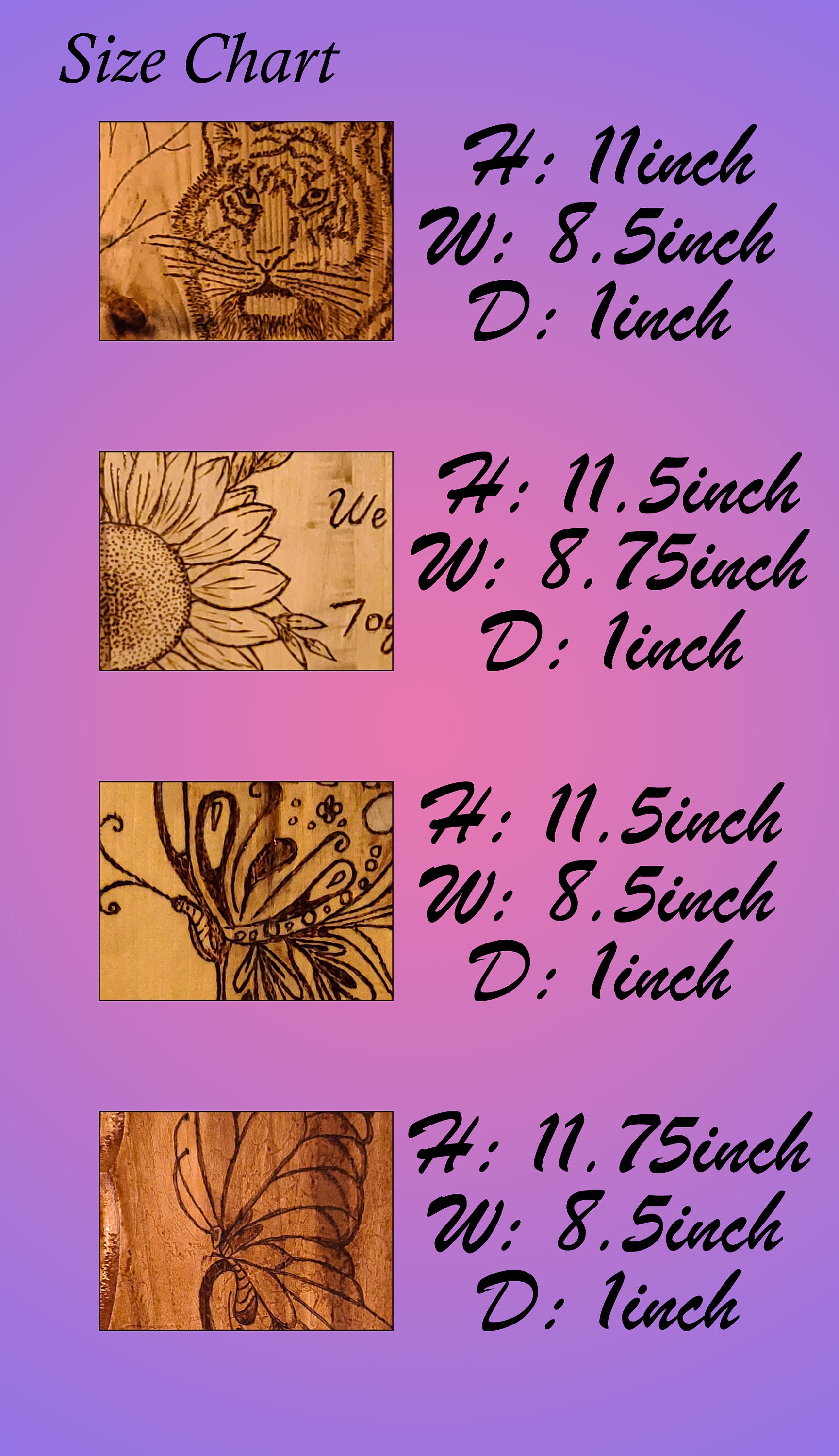 Hand Burned Pyrography Key Holder/ Wall Key Holder/ Tiger Plaque ...