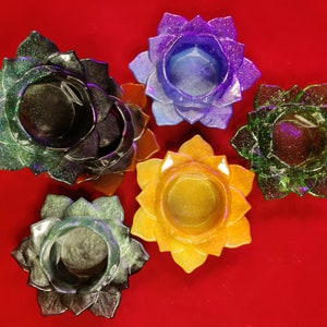 樹脂キャンドルホルダー | フラワーキャンドルホルダー | ハンドメイドキャンドルホルダー