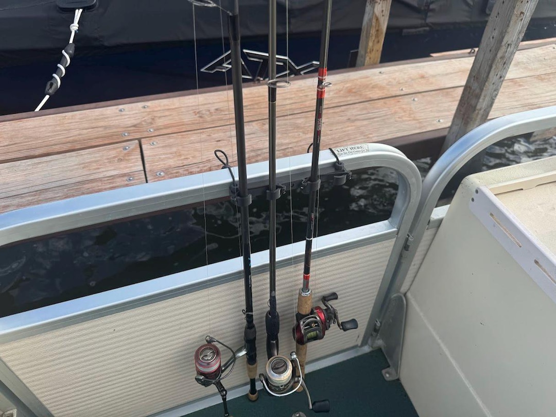 fishing rod holder for boat rail Mount Clamp | Fits 7/8