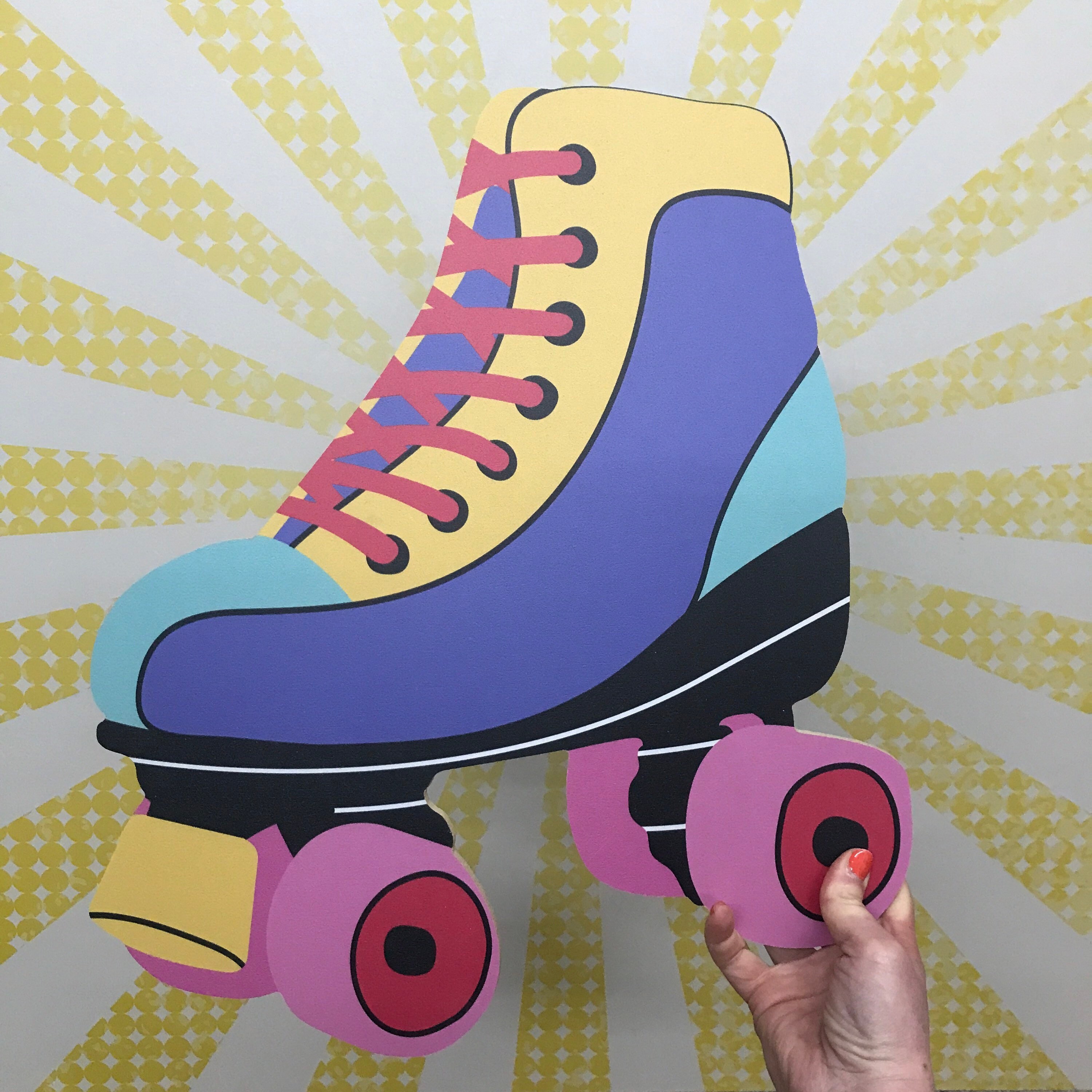 Giant Retro Roller Skate Boot Disco 80's Party Decoration Etsy