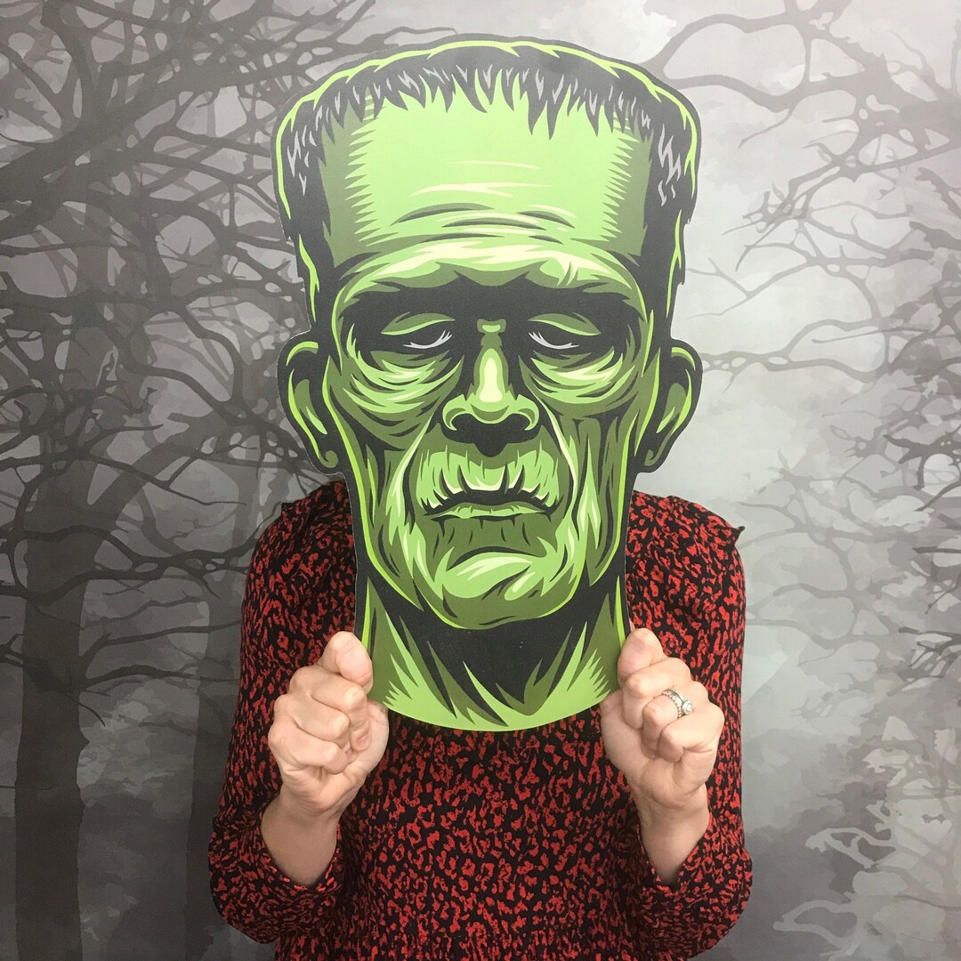Halloween Frankenstein's Monster / Zombie Wall Art 2D MDF Wood Prop Sign Decoration Etsy UK