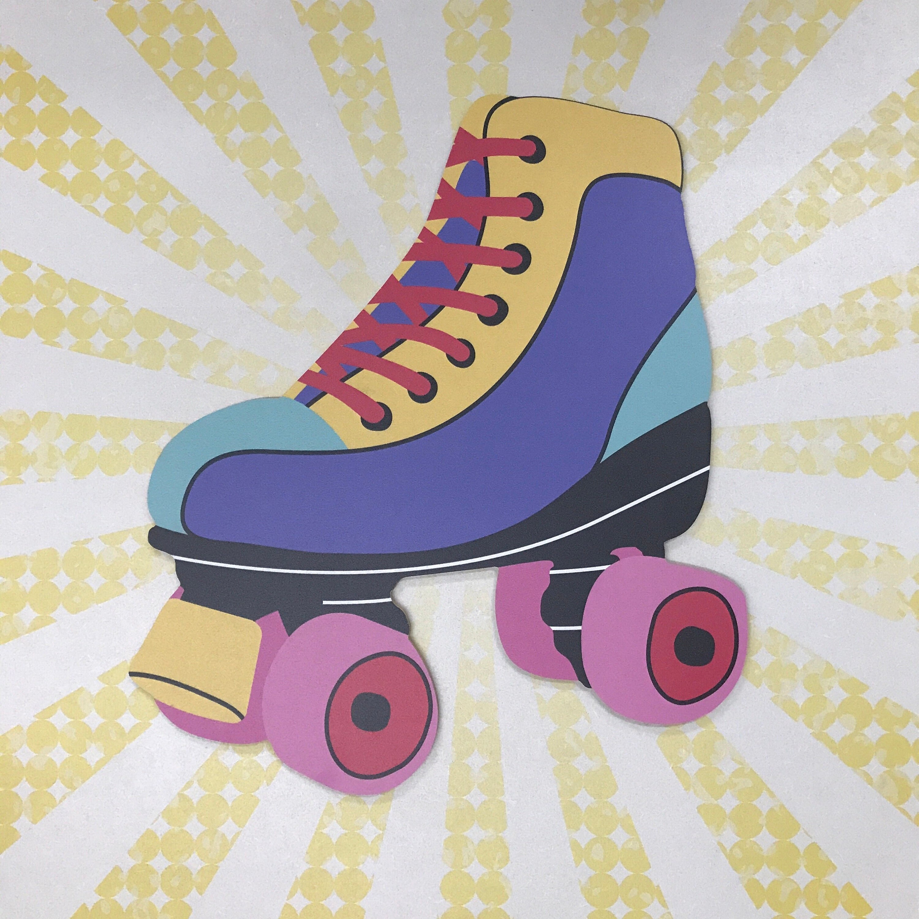 Giant Retro Roller Skate Boot Disco 80's Party Decoration Etsy