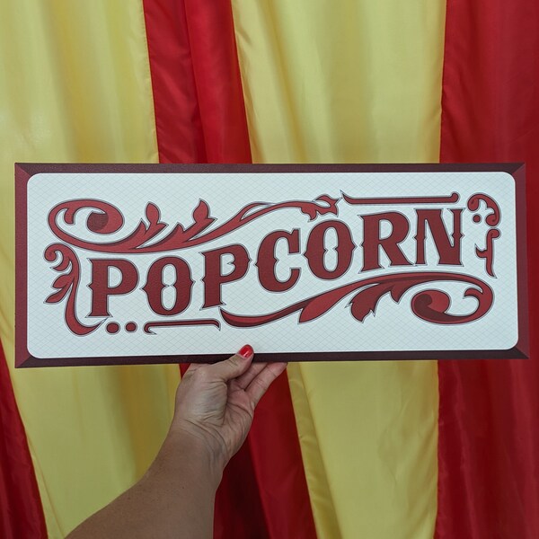 Traditional Popcorn Sign