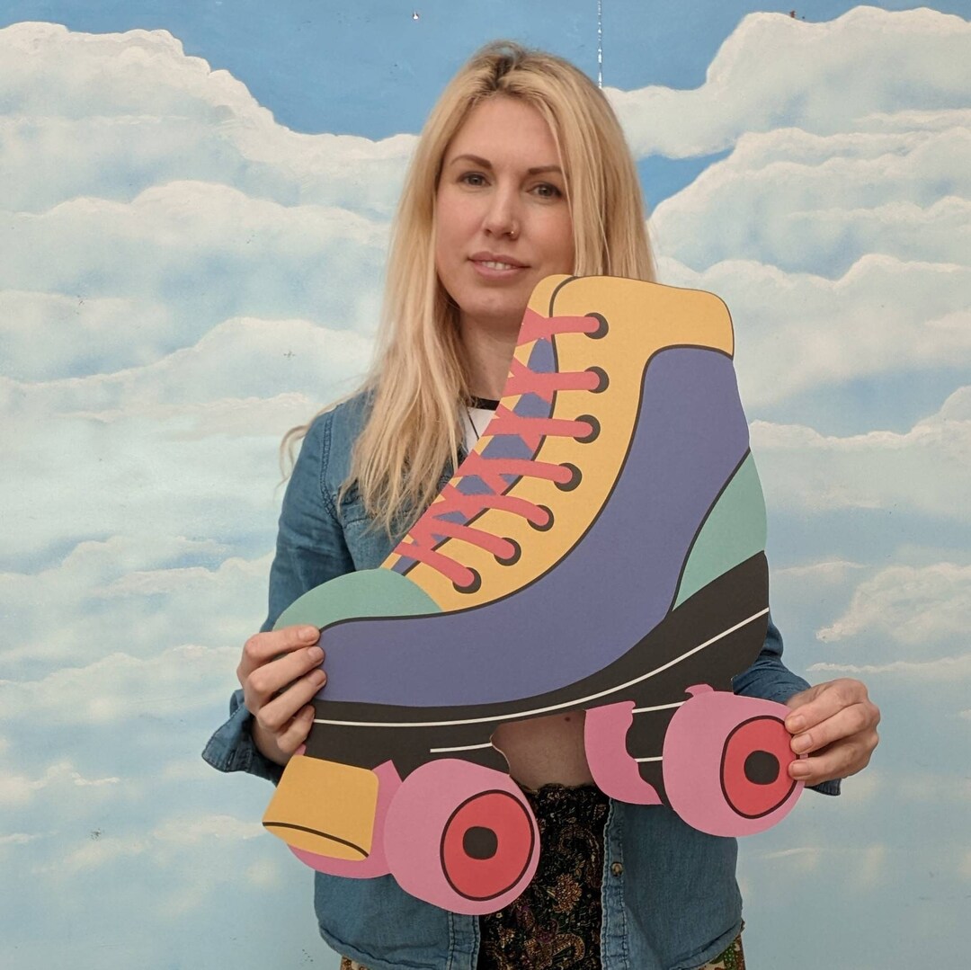 Giant Retro Roller Skate Boot Disco 80's Party Decoration Etsy