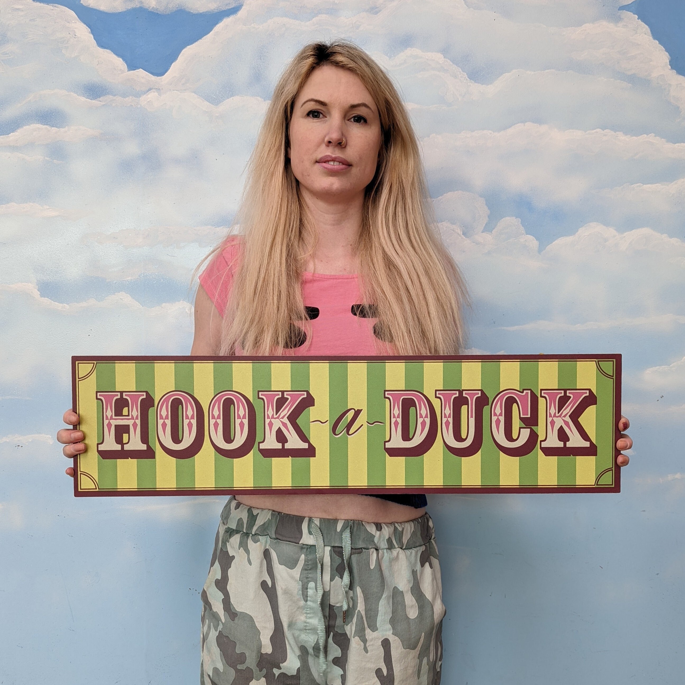 Wooden Hook a Duck MDF Fairground Game Sign Carnival Game Etsy UK