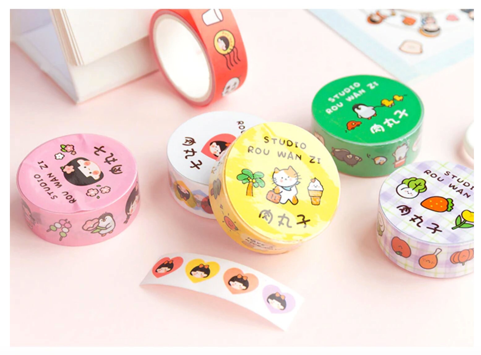 Korean Washi Tape / Korean Stationery / Cute Kawaii Bread / Etsy