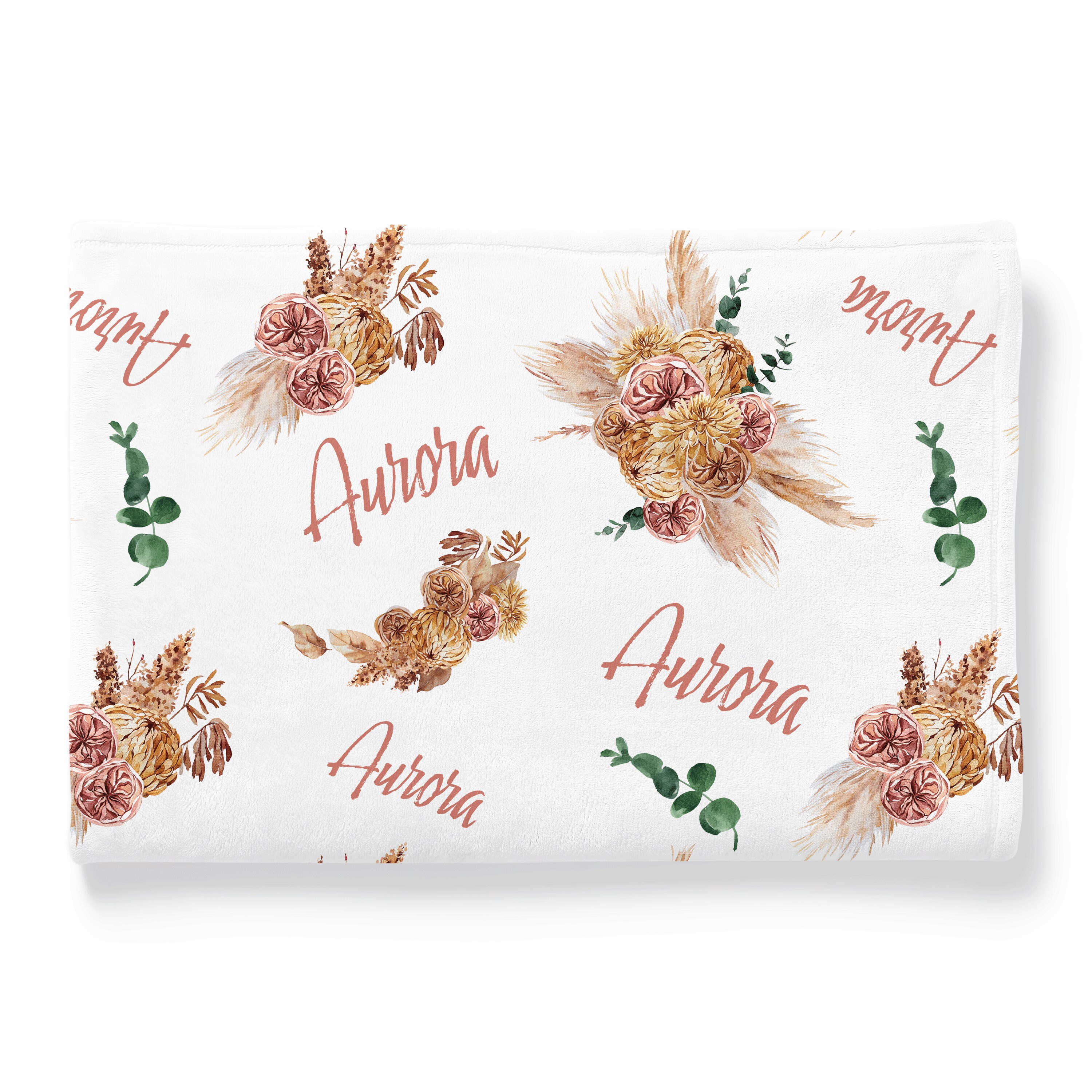 Boho Desert Sunset Minky Blanket