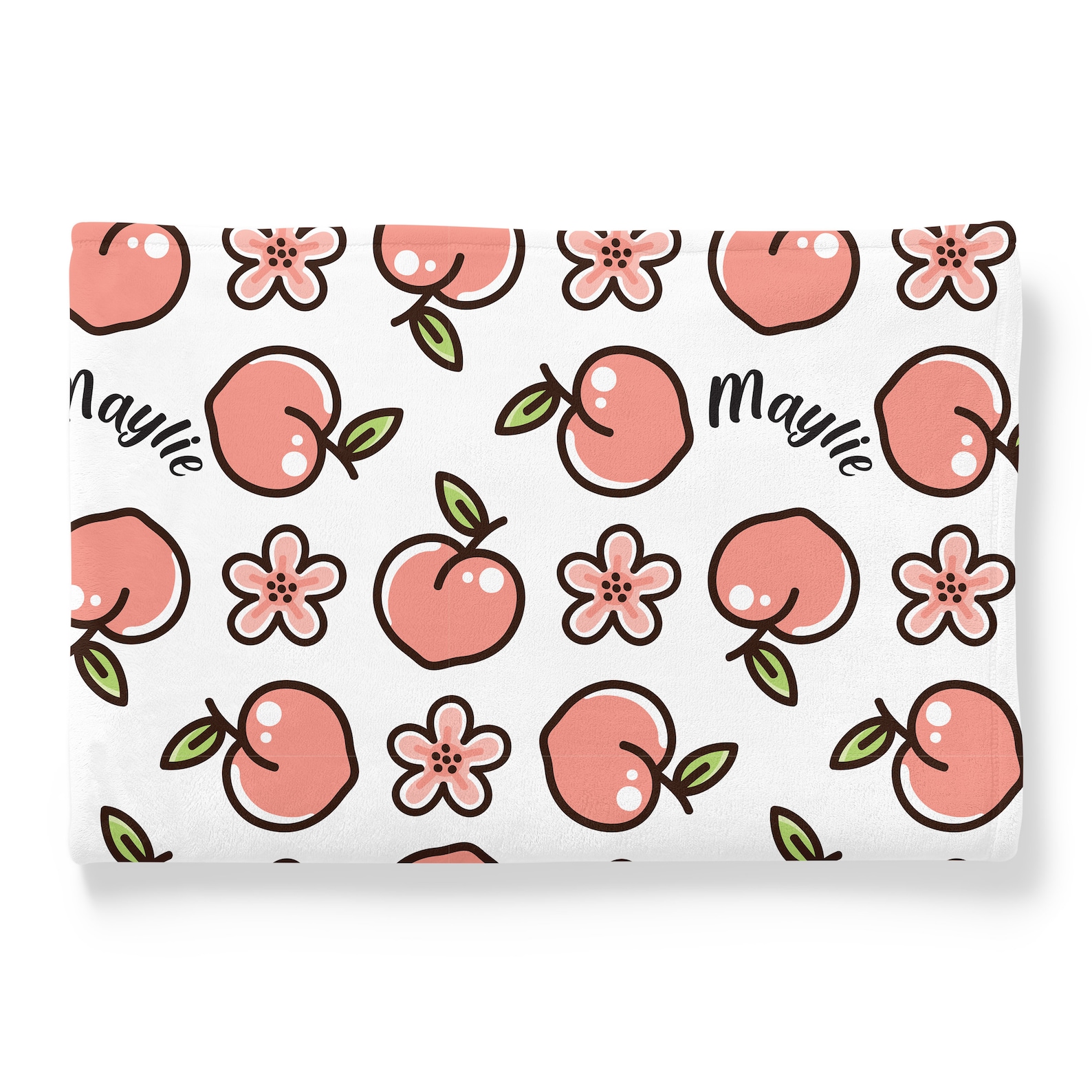 Personalized Peach Name Blanket Peach Themed Nursery Custom Etsy
