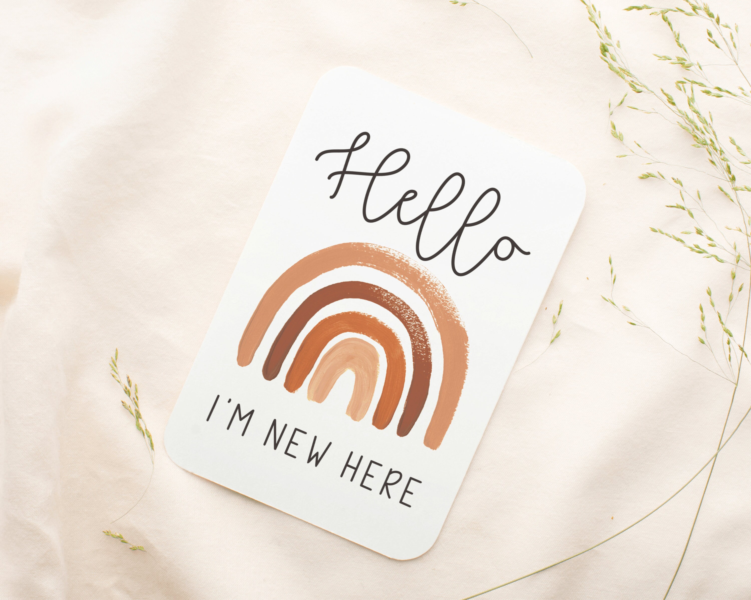 Neutral Rainbow Milestone Cards . Baby Milestone Cards . Baby Month ...