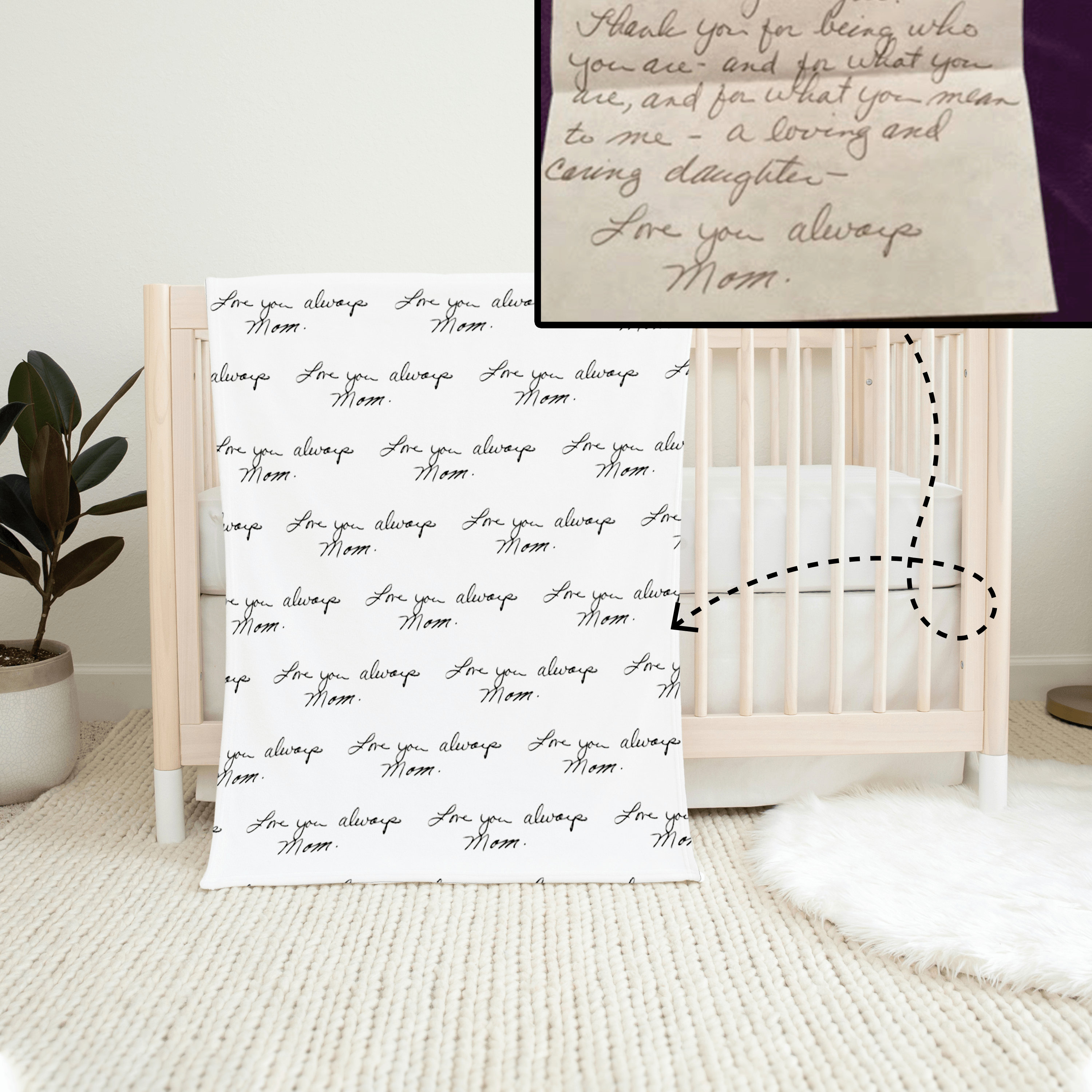 Personalized Handwriting Baby Blanket . Handwritten Gift . Etsy