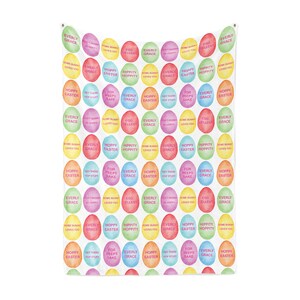 Conversation Easter Egg Personalized Name Blanket, Custom Baby Blanket, Easter Egg Blanket for Child or Toddler, Gift for Easter