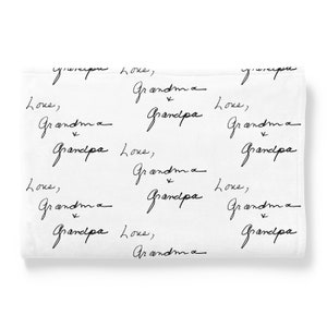 Personalized Handwriting Baby Blanket . Heirloom Memorial Gift . Personalized Handwriting Gifts . Valentine&#39;s Day Gift. Christmas Gift