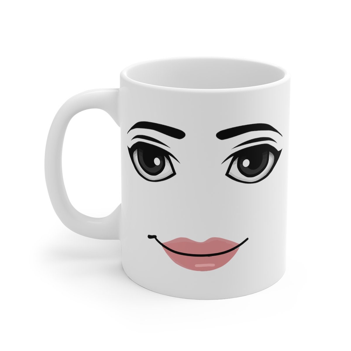 Roblox Man Face and Woman Face Ceramic Mug 11oz double Sided 