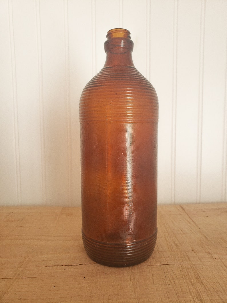 Vintage Amber Brown Purex Bleach Bottle Etsy