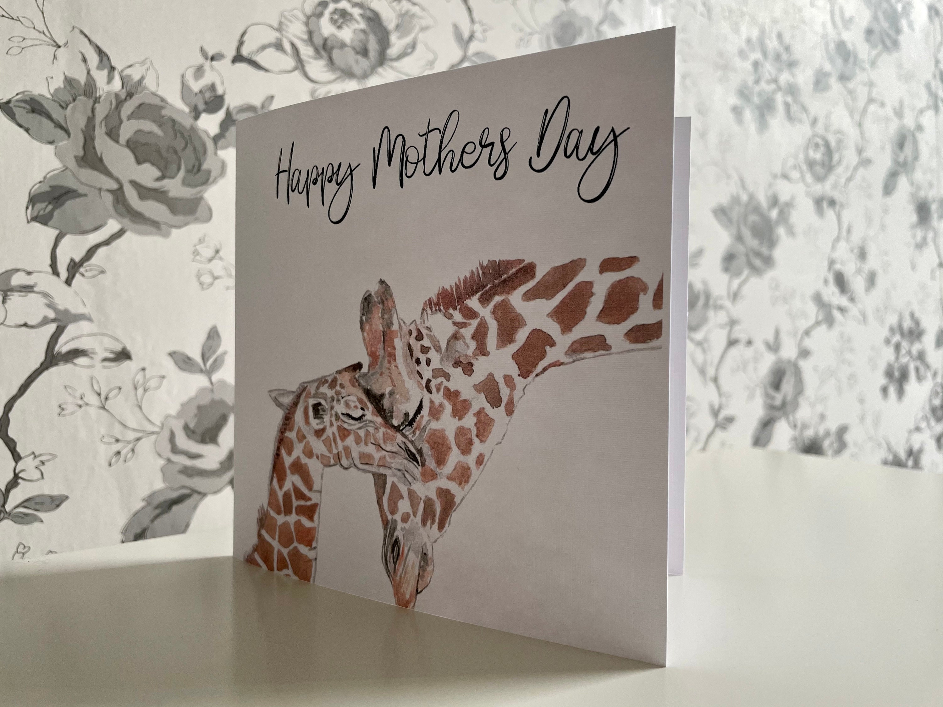 Giraffe Mothers Day Card | Etsy
