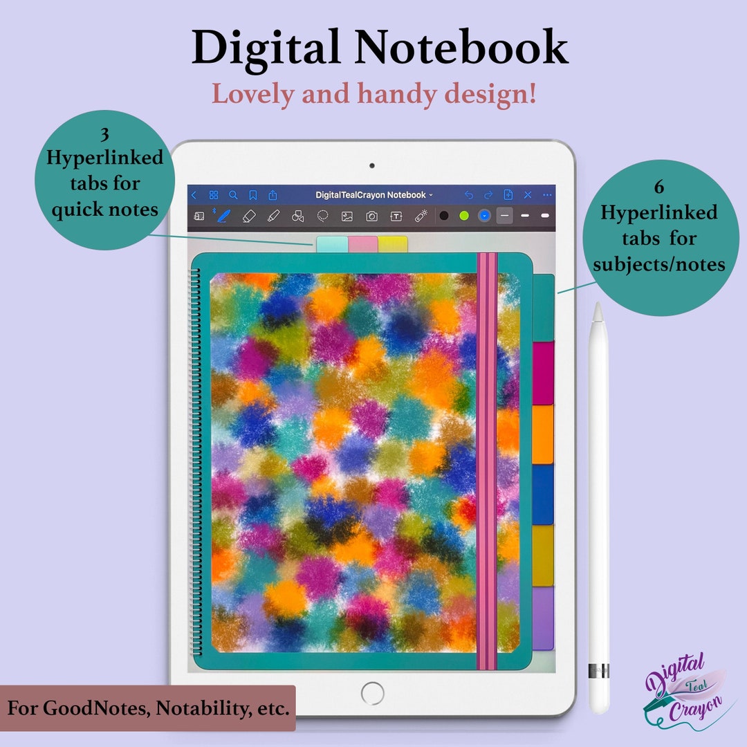 Digital Notebook, Goodnotes Template, iPad Journal, Digital Subject ...