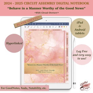 2024 2025 Circuit Assembly jw digital notebook Behave in a manner worthy of the good news, jw printable notebook jw goodnotes jw convention