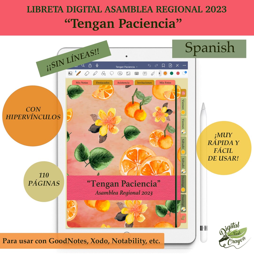 Exercise Patience Spanish JW Digital Notebook for Jw Etsy