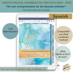 Circuit Assembly in spanish, Asamblea de circuito jw 24-25 No nos avergonzamos de las buenas noticias,jw assembly digital notebook printable